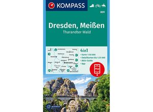 9783990444887 - KOMPASS Wanderkarte Dresden Meißen Tharandter Wald Karte (im Sinne von Landkarte)