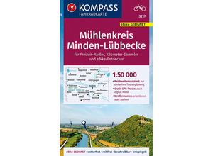 9783990446881 - KOMPASS Fahrradkarte 3217 Mühlenkreis Minden-Lübbecke 150000 Karte (im Sinne von Landkarte)