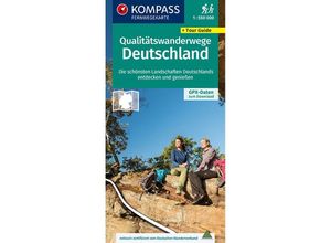 9783990448168 - KOMPASS Fernwegekarte Qualitätswanderwege Deutschland 1550000 Karte (im Sinne von Landkarte)