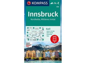 9783990448618 - KOMPASS Wanderkarte 036 Innsbruck Nordkette Mittleres Inntal 135000 Karte (im Sinne von Landkarte)