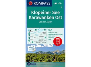 9783990449400 - KOMPASS Wanderkarte 65 Klopeiner See Karawanken Ost Steiner Alpen 150000 Karte (im Sinne von Landkarte)