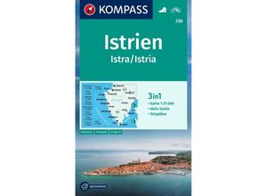 9783990449547 - KOMPASS Wanderkarte 238 Istrien Istra Istria 175000   KOMPASS Wanderkarte Bd238 Karte (im Sinne von Landkarte)