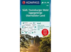 9783990449974 - KOMPASS Wanderkarte 844 Südlicher Teutoburger Wald - Eggegebirge - Oberwälder Land 150000 Karte (im Sinne von Landkarte)