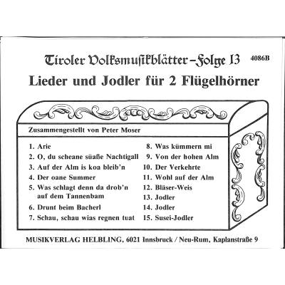 9783990690130 - Tiroler Volksmusikblätter 13