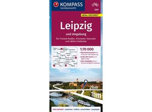 9783991211501 - KOMPASS Fahrradkarte 3361 Leipzig und Umgebung 170000 Karte (im Sinne von Landkarte)