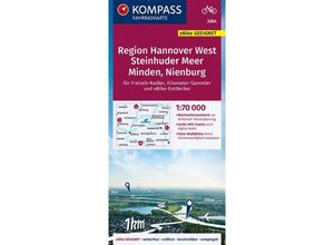 9783991211785 - KOMPASS Fahrradkarte 3364 Region Hannover West 170000 Karte (im Sinne von Landkarte)