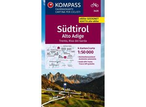 9783991211815 - KOMPASS Fahrradkarte 3420 Südtirol   Alto Adige Trento Riva del Garda (4 Karten im Set) 150000 Karte (im Sinne von Landkarte)