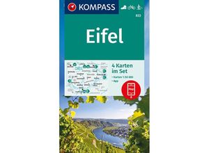 9783991212287 - KOMPASS Wanderkarten-Set 833 Eifel (4 Karten) 150000 Karte (im Sinne von Landkarte)