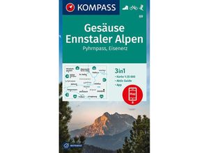 9783991212522 - KOMPASS Wanderkarte 69 Gesäuse Ennstaler Alpen Pyhrnpass Eisenerz 135000 Karte (im Sinne von Landkarte)