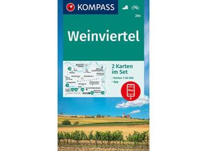 9783991212638 - KOMPASS Wanderkarten-Set 204 Weinviertel (2 Karten) 150000 Karte (im Sinne von Landkarte)