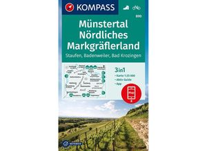 9783991212713 - KOMPASS Wanderkarte 890 Münstertal Nördliches Markgräflerland Staufen Badenweiler Bad Krozingen 125000   KOMPASS Wanderkarte Bd890 Karte (im Sinne von Landkarte)