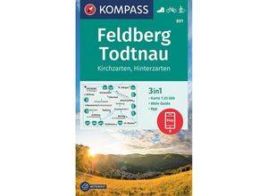 9783991212812 - KOMPASS Wanderkarte 891 Feldberg Todtnau Kirchzarten Hinterzarten 125000 Karte (im Sinne von Landkarte)