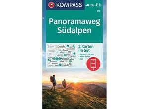 9783991212874 - KOMPASS Wanderkarten-Set 218 Panoramaweg Südalpen (2 Karten) 125000 Karte (im Sinne von Landkarte)