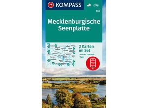 9783991212959 - KOMPASS Wanderkarten-Set 865 Mecklenburgische Seenplatte (3 Karten) 160000 Karte (im Sinne von Landkarte)