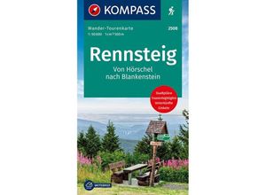 9783991213031 - KOMPASS Wander-Tourenkarte Der Rennsteig 150000 Karte (im Sinne von Landkarte)