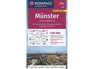 9783991214076 - KOMPASS Fahrradkarte 3212 Münster und Umgebung mit Knotenpunkten 150000 Karte (im Sinne von Landkarte)