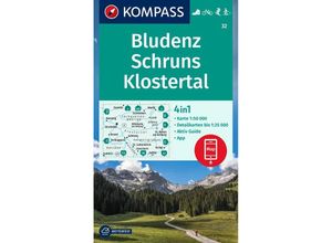 9783991214205 - KOMPASS Wanderkarte 32 Bludenz-Schruns 150000 Karte (im Sinne von Landkarte)