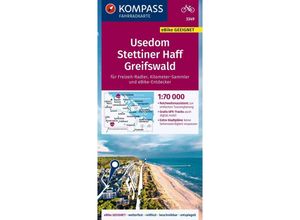 9783991214434 - KOMPASS Fahrradkarte 3349 Usedom Stettiner Haff Greifswald 170000 Karte (im Sinne von Landkarte)