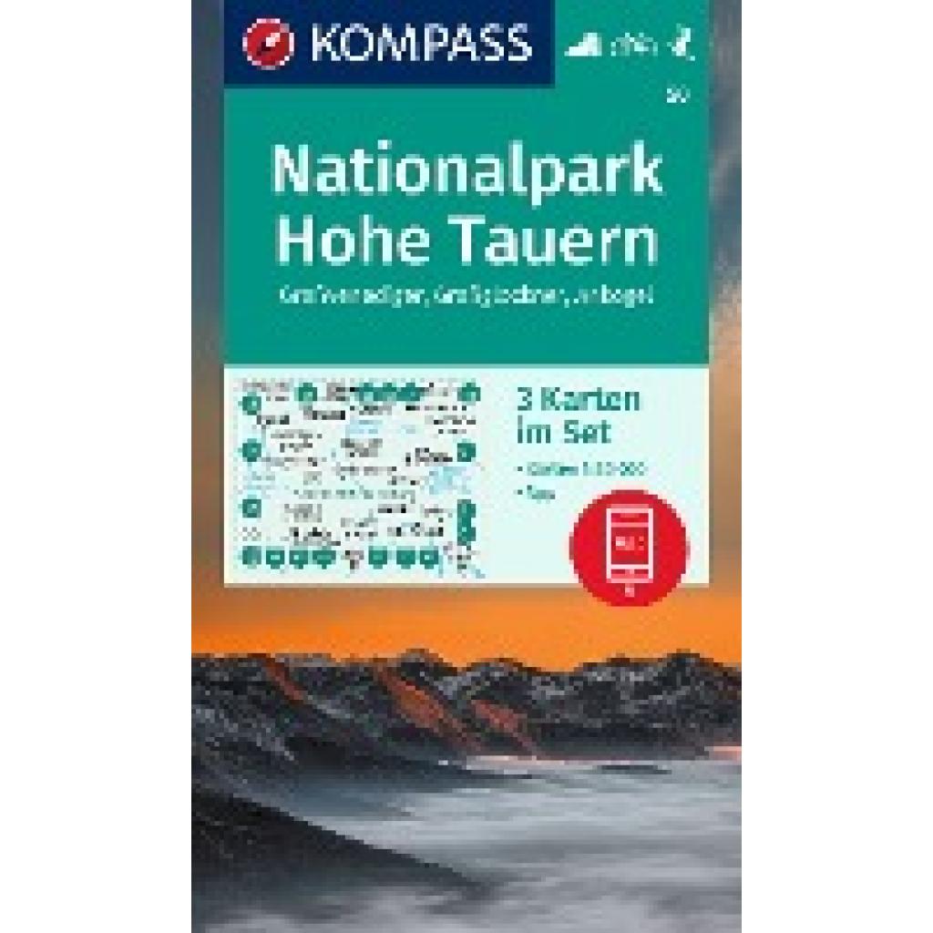 9783991214700 - KOMPASS Wanderkarten-Set 50 Nationalpark Hohe Tauern Großvenediger Großglockner Ankogel (3 Karten) 150000 Karte (im Sinne von Landkarte) 9783991214700 - KOMPASS Wanderkarten-Set 50 Nationalpark Hohe Tauern Großvenediger Großglockner Ankogel (3 Karten) 150000 Karte (im Sinne von Landkarte)