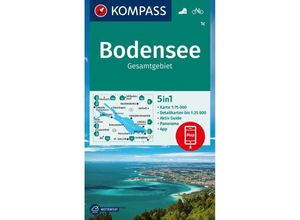 9783991214755 - KOMPASS Wanderkarte 1c Bodensee Gesamtgebiet 175000 Karte (im Sinne von Landkarte)