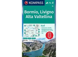 9783991214922 - KOMPASS Wanderkarte 96 Bormio Livigno Alta Valtellina 150000 Karte (im Sinne von Landkarte)