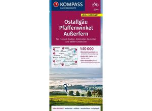 9783991214953 - KOMPASS Fahrradkarte 3344 Ostallgäu Pfaffenwinkel Außerfern 170000 Karte (im Sinne von Landkarte)