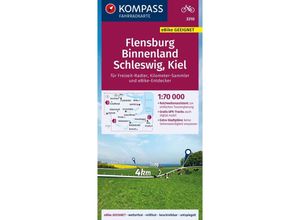 9783991215004 - KOMPASS Fahrradkarte 3310 Flensburg Binnenland Schleswig Kiel 170000 Karte (im Sinne von Landkarte)