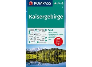 9783991215677 - KOMPASS Wanderkarte 9 Kaisergebirge 150000 Karte (im Sinne von Landkarte)