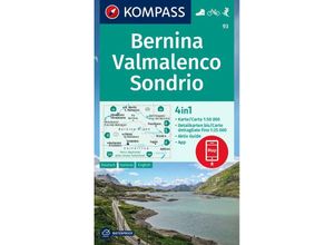 9783991215905 - KOMPASS Wanderkarte 93 Bernina Valmalenco Sondrio 150000 Karte (im Sinne von Landkarte)