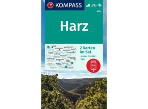 9783991216988 - KOMPASS Wanderkarten-Set 450 Harz (2 Karten) 150000 Karte (im Sinne von Landkarte)