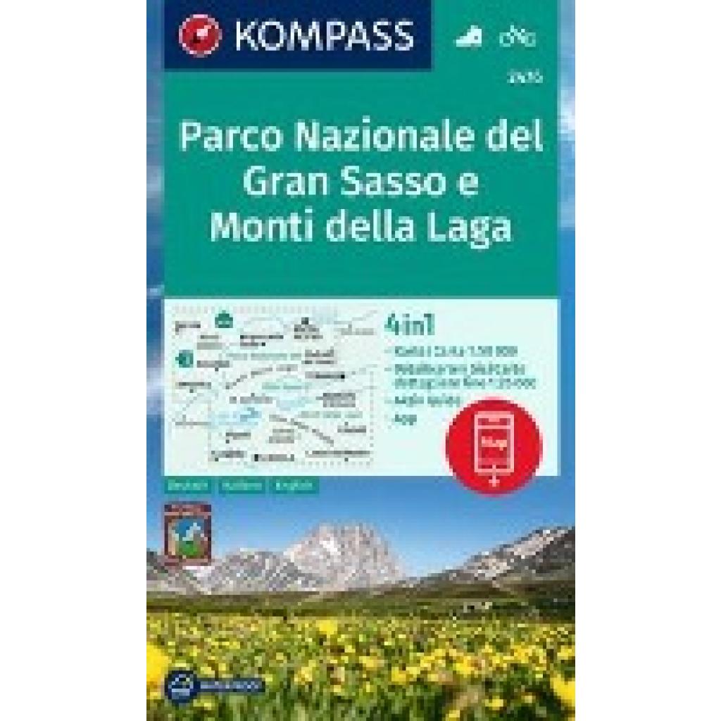 9783991217398 - KOMPASS Wanderkarte 2476 Parco Nazionale del Gran Sasso e Monti della Laga 150000 Karte (im Sinne von Landkarte)