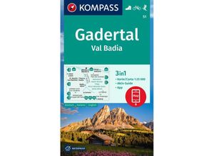 9783991217565 - KOMPASS Wanderkarte 51 Gadertal   Val Badia 125000 Karte (im Sinne von Landkarte)