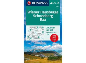 9783991217800 - KOMPASS Wanderkarten-Set 228 Wiener Hausberge Schneeberg Rax (2 Karten) 125000 Karte (im Sinne von Landkarte)