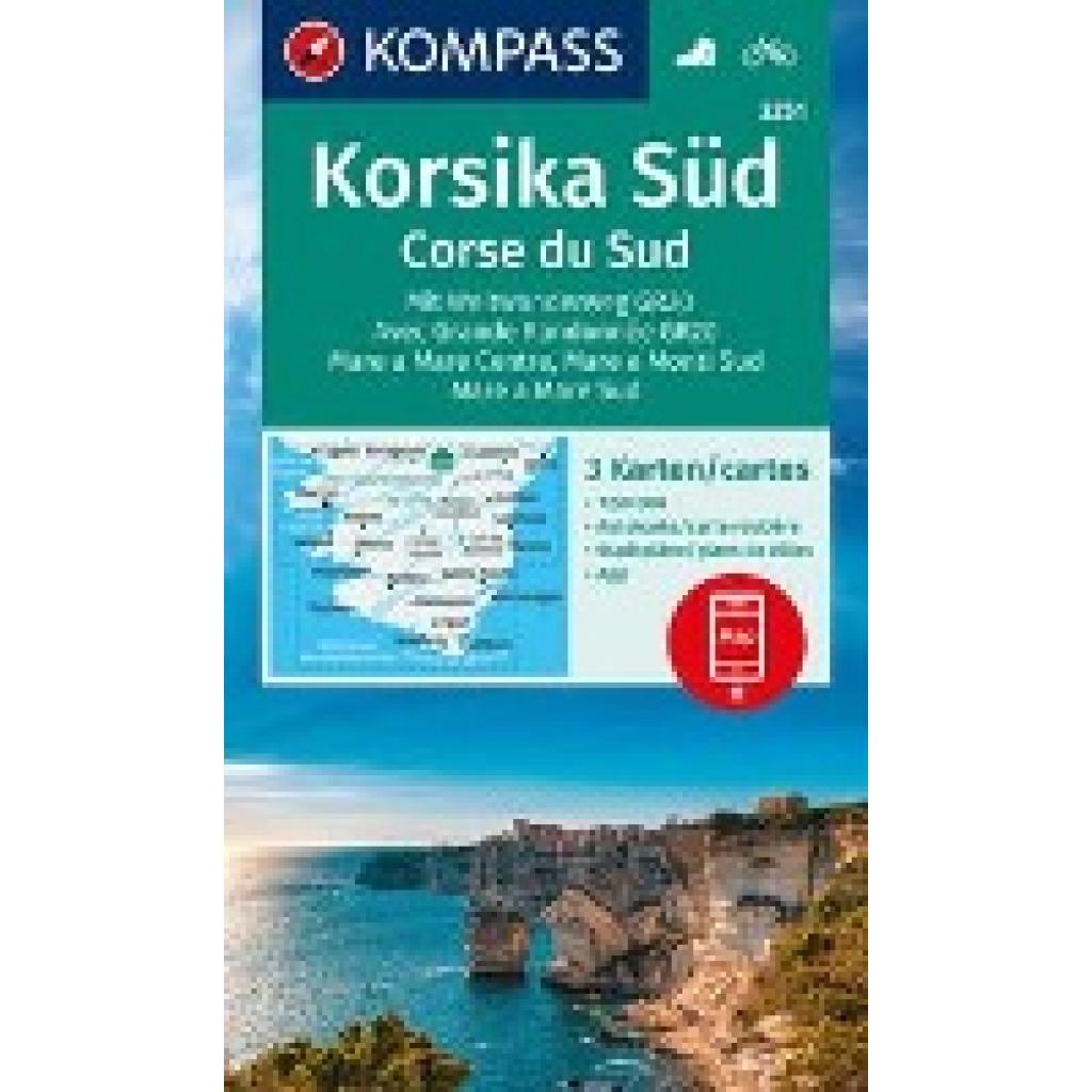 9783991218067 - KOMPASS Wanderkarten-Set 2251 Korsika Süd Mit Weitwanderweg GR20 Corse du Sud Avec Grande Randonnée GR20 (3 Karten) 150000 Karte (im Sinne von Landkarte) 9783991218067 - KOMPASS Wanderkarten-Set 2251 Korsika Süd Mit Weitwanderweg GR20 Corse du Sud Avec Grande Randonnée GR20 (3 Karten) 150000 Karte (im Sinne von Landkarte)