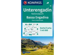 9783991218098 - KOMPASS Wanderkarte 98 Unterengadin Nationalpark   Bassa Engadina Parco Nazionale 140000 Karte (im Sinne von Landkarte)