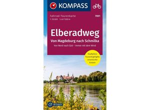 9783991218388 - KOMPASS Fahrrad-Tourenkarte Elberadweg - von Magdeburg nach Schmilka 150000 Karte (im Sinne von Landkarte)