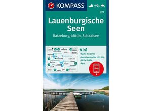 9783991218586 - KOMPASS Wanderkarte 721 Lauenburgische Seen Ratzeburg Mölln Schaalsee 150000 Karte (im Sinne von Landkarte)