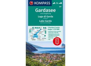 9783991218593 - KOMPASS Wanderkarten-Set 697 Gardasee und Umgebung - Lake Garda and its surroundings - Lago di Garda e dintorni (3 Karten) 135000 Karte (im Sinne von Landkarte)