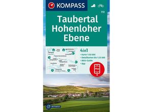 9783991218715 - KOMPASS Wanderkarte 772 Taubertal Hohenloher Ebene 150000 Karte (im Sinne von Landkarte)