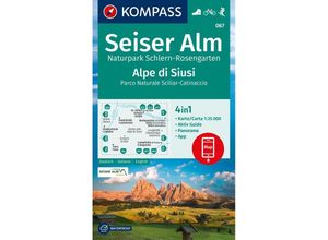 9783991218722 - KOMPASS Wanderkarte 067 Seiser Alm Naturpark Schlern-Rosengarten   Alpe di Siusi Parco Naturale Sciliar-Catinaccio 125000 Karte (im Sinne von Landkarte)