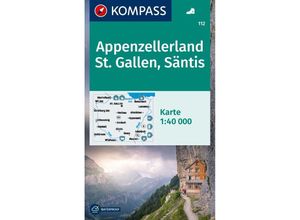 9783991218791 - KOMPASS Wanderkarte 112 Appenzellerland St Gallen Säntis 140000 Karte (im Sinne von Landkarte)