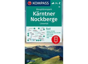 9783991218845 - KOMPASS Wanderkarte 66 Biosphärenpark Kärntner Nockberge Liesertal 150000 Karte (im Sinne von Landkarte)