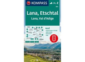 9783991219767 - KOMPASS Wanderkarte 054 Lana Etschtal   Lana Val dAdige 125000 Karte (im Sinne von Landkarte)