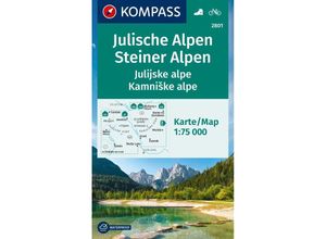 9783991219835 - KOMPASS Wanderkarte 2801 Julische Alpen Julijske alpe Steiner Alpen Kamniske alpe 175000 Karte (im Sinne von Landkarte)