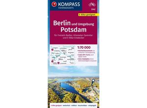 9783991219842 - KOMPASS Fahrradkarte 3342 Berlin und Umgebung Potsdam 170000 Karte (im Sinne von Landkarte)