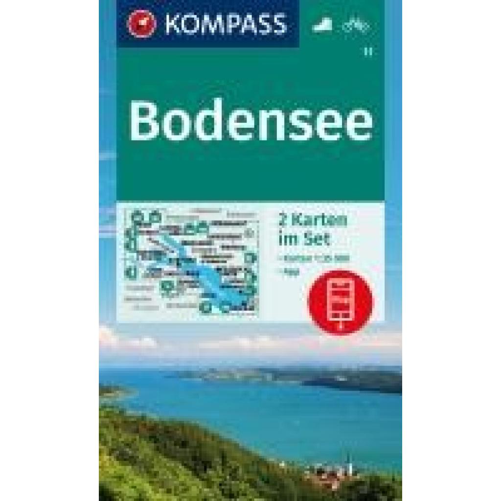 9783991219910 - KOMPASS Wanderkarten-Set 11 Bodensee (2 Karten) 135000