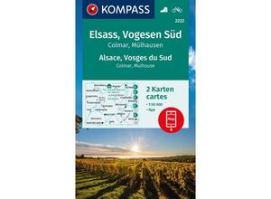 9783991219941 - KOMPASS Wanderkarten-Set 2222 Elsass Vogesen Süd Alsace Vosges du Sud Colmar Mülhausen Mulhouse (2 Karten) 150000 Karte (im Sinne von Landkarte)