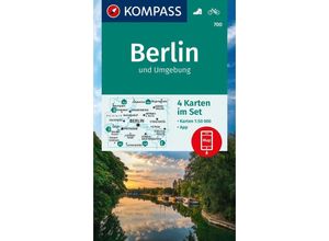 9783991219965 - KOMPASS Wanderkarten-Set 700 Berlin und Umgebung (4 Karten) 150000 Karte (im Sinne von Landkarte)