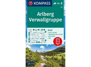 9783991540069 - KOMPASS Wanderkarte 33 Arlberg Verwallgruppe 150000 Karte (im Sinne von Landkarte)