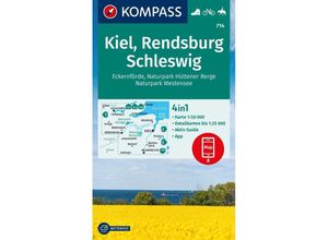 9783991540076 - KOMPASS Wanderkarte 714 Kiel Rendsburg Schleswig 150000 Karte (im Sinne von Landkarte)